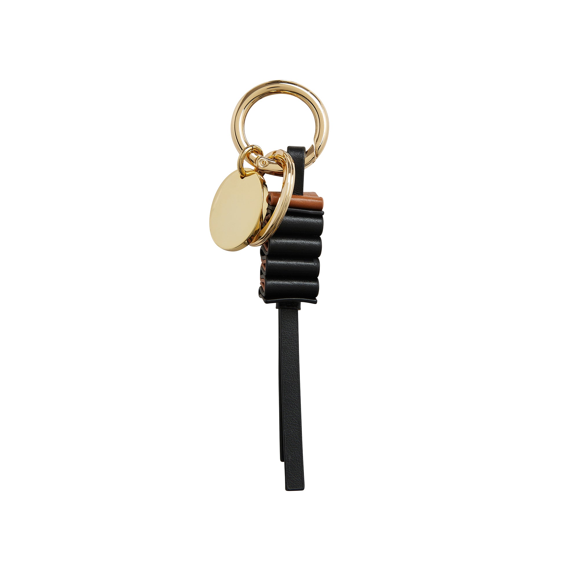 Porte-clés tourbillon Origami - Noir & Camel