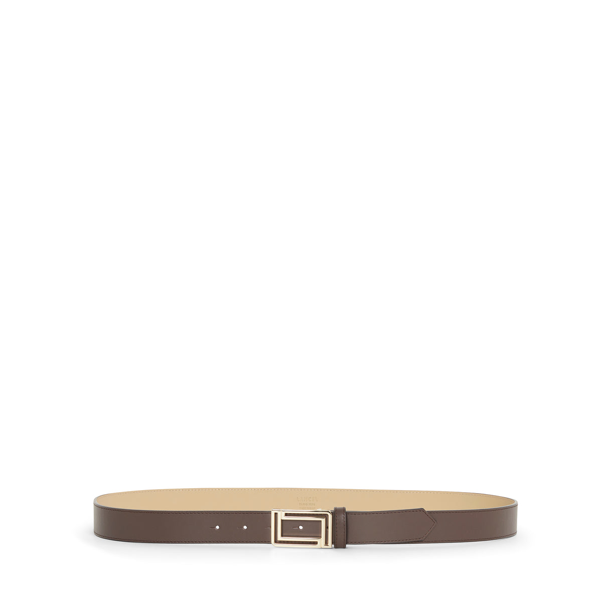 30mm Adjustable Double L Leather Belt - Cocoa