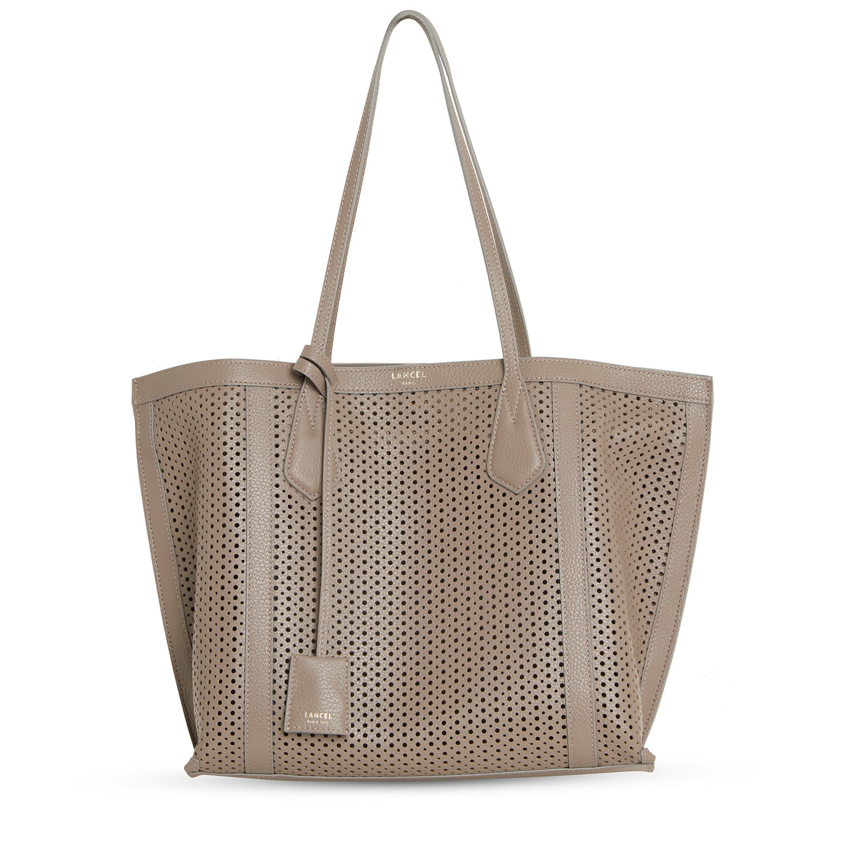 M Alphonse zipped leather tote bag - Grege