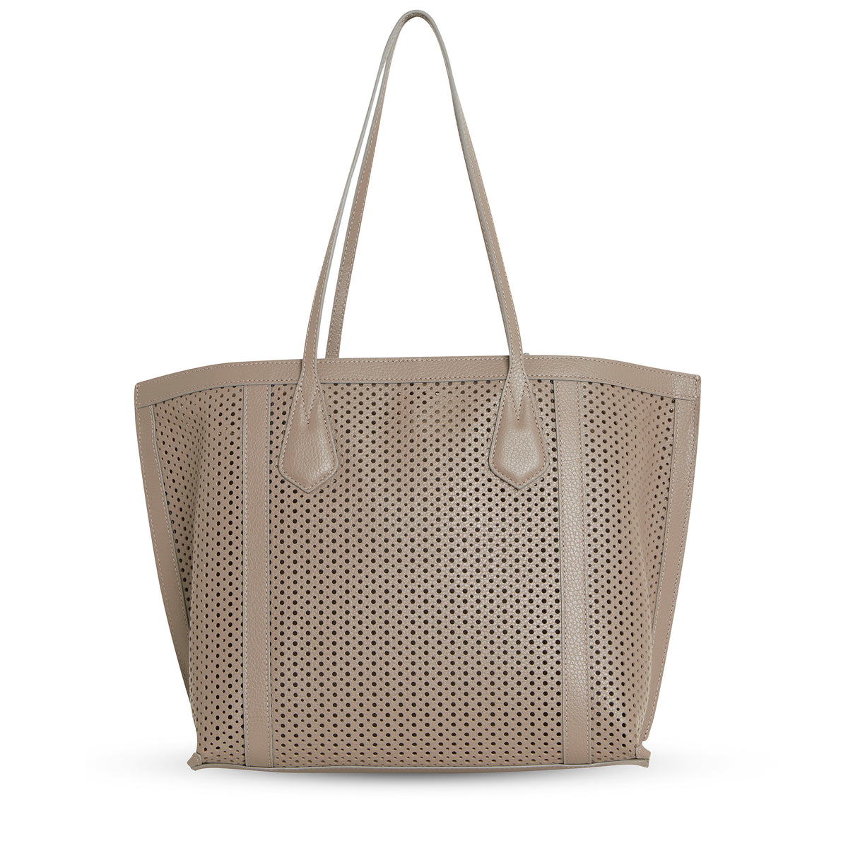 M Alphonse zipped leather tote bag - Grege