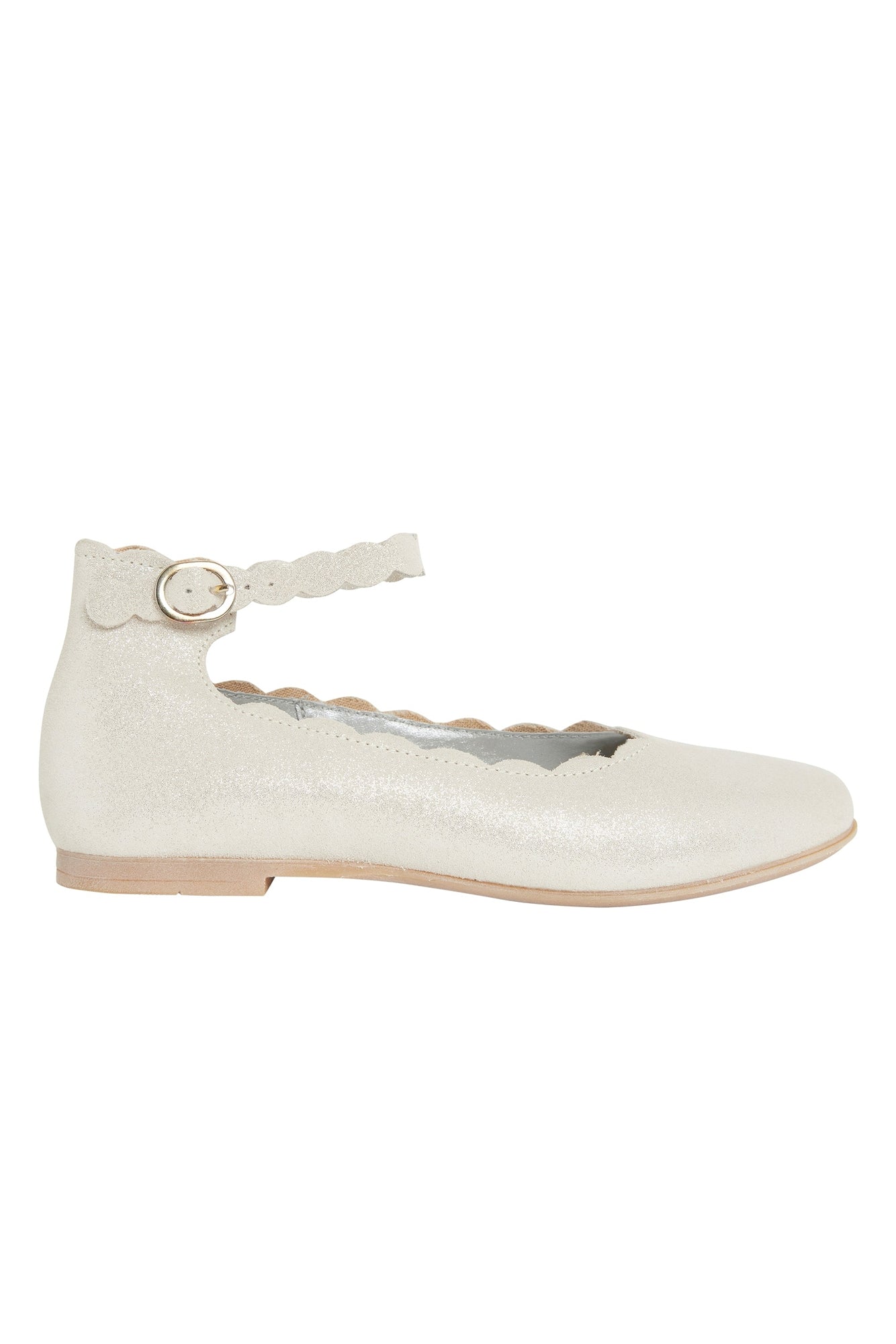 Ballerinas with leather straps - Gold