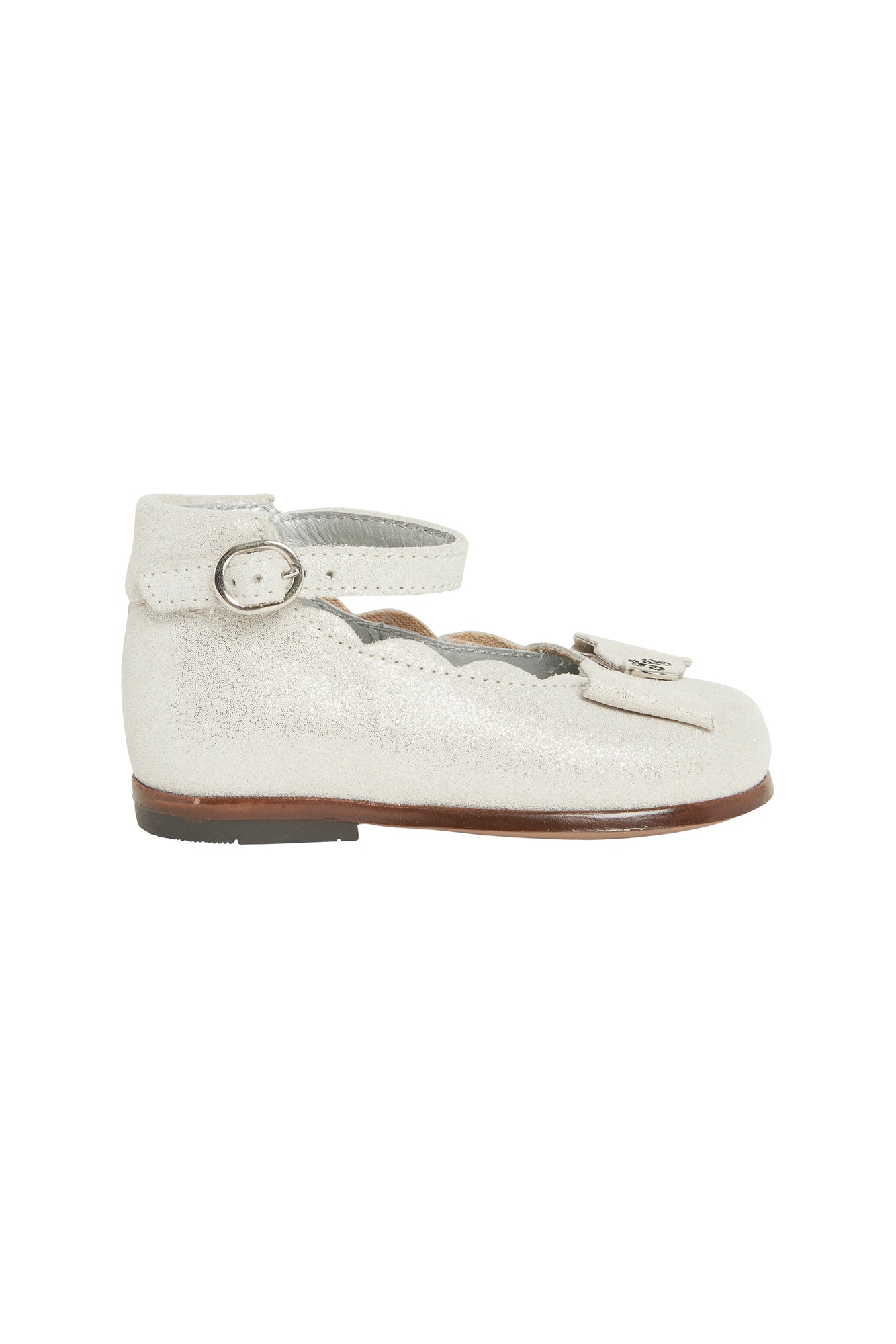 Ballerinas with leather straps - Gold
