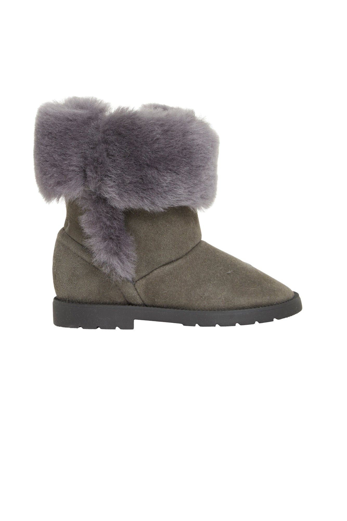 Lined boots - Dark mottled grey
