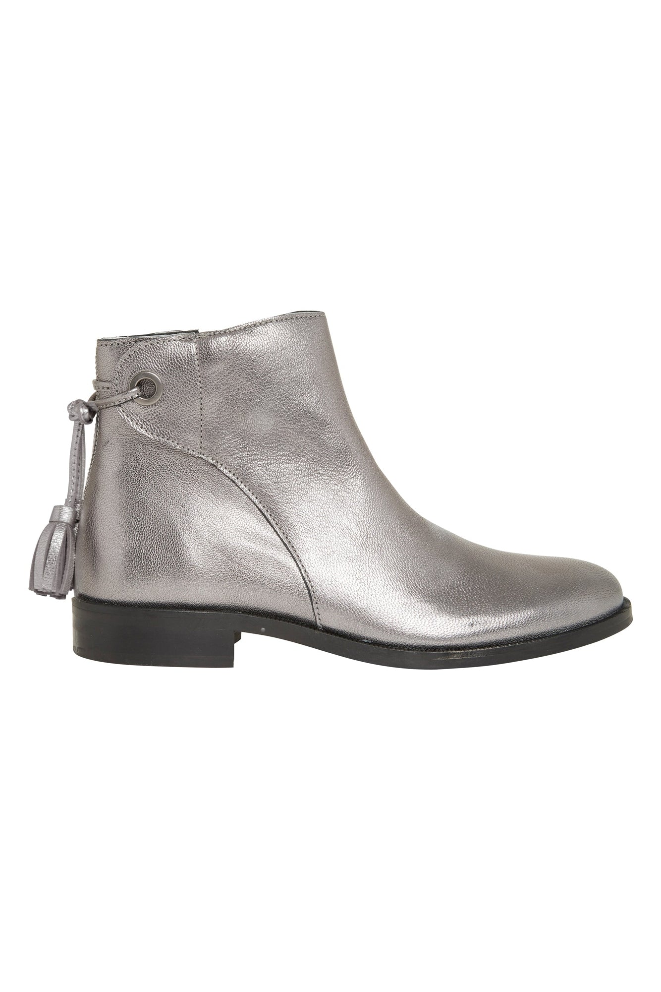 Bottes en cuir - Argent