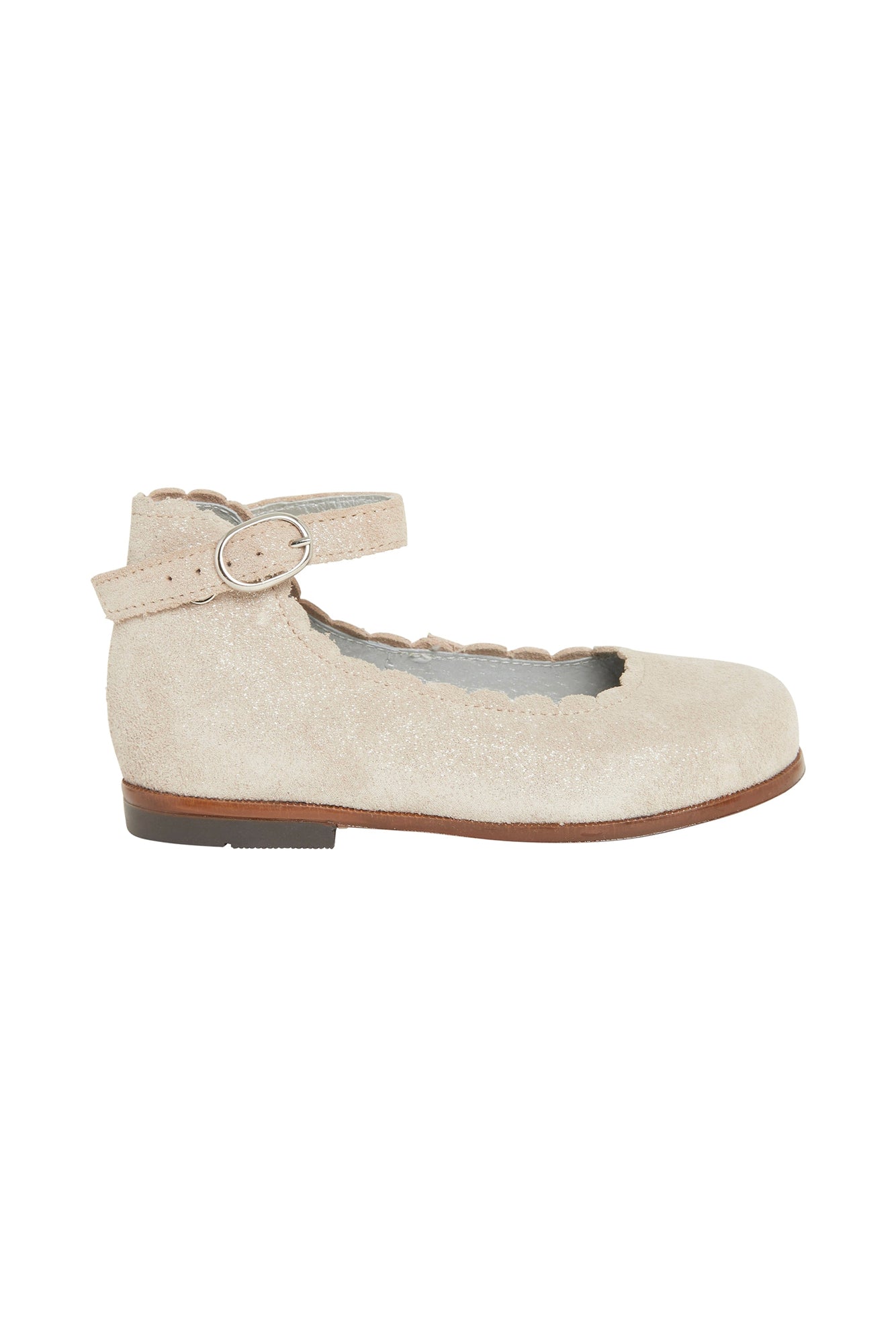 Ballerines à brides en cuir - Or