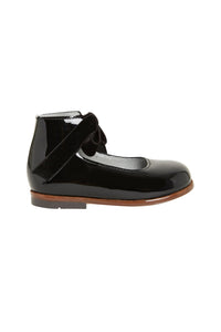 Patent ballerinas with bow - Black