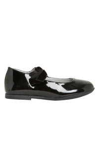 Patent leather ballerinas with bow - Black