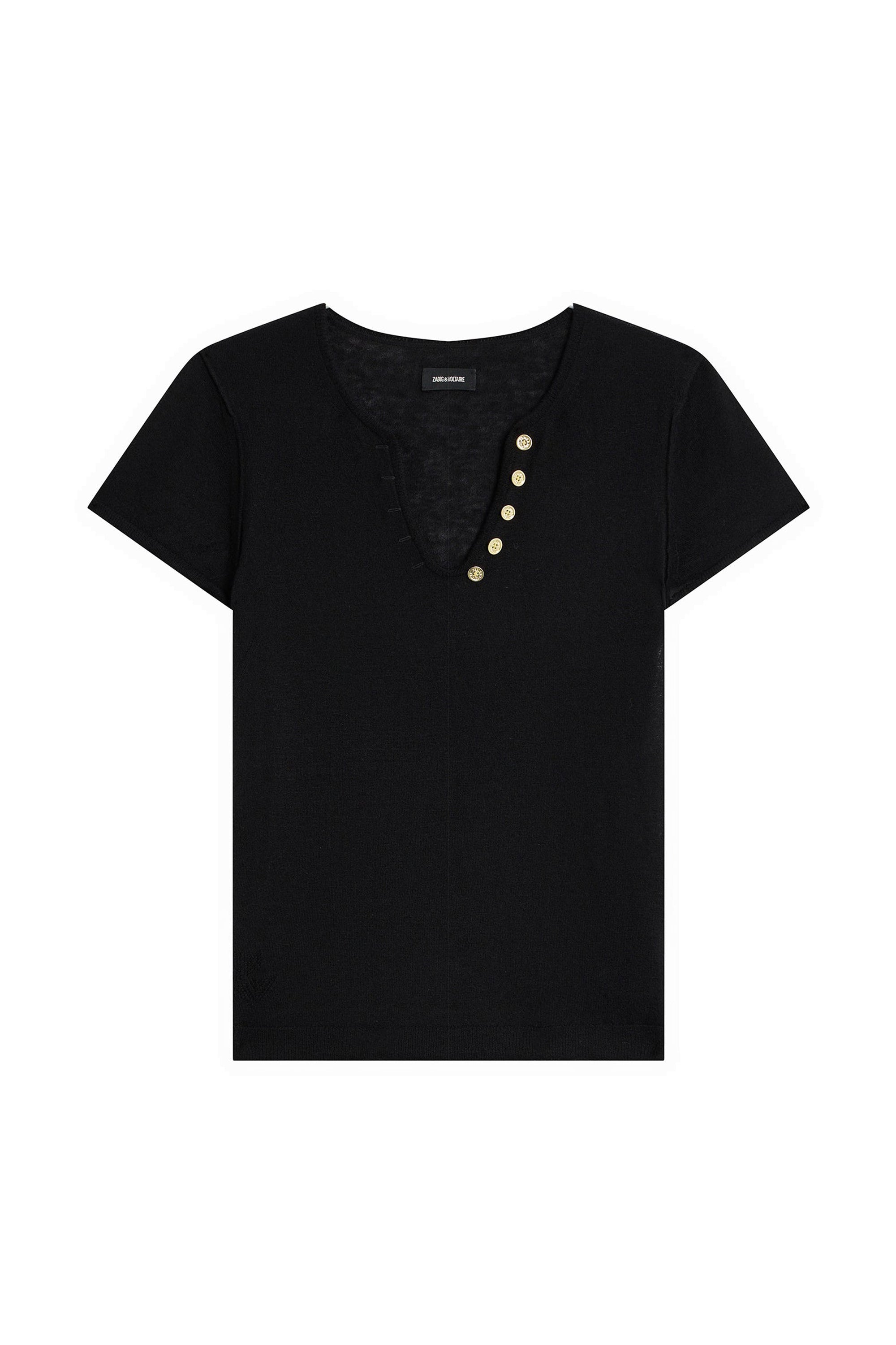 Pull Celsy CP en maille fine en cachemire - Noir