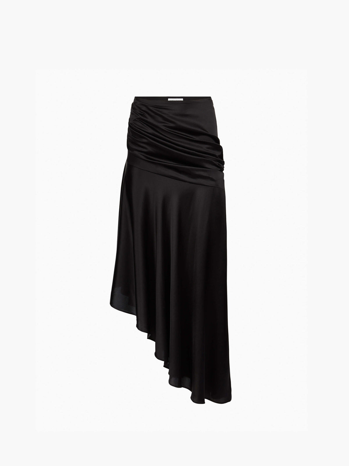 JUPE ASYMÉTRIQUE DRAPÉE EN SATIN