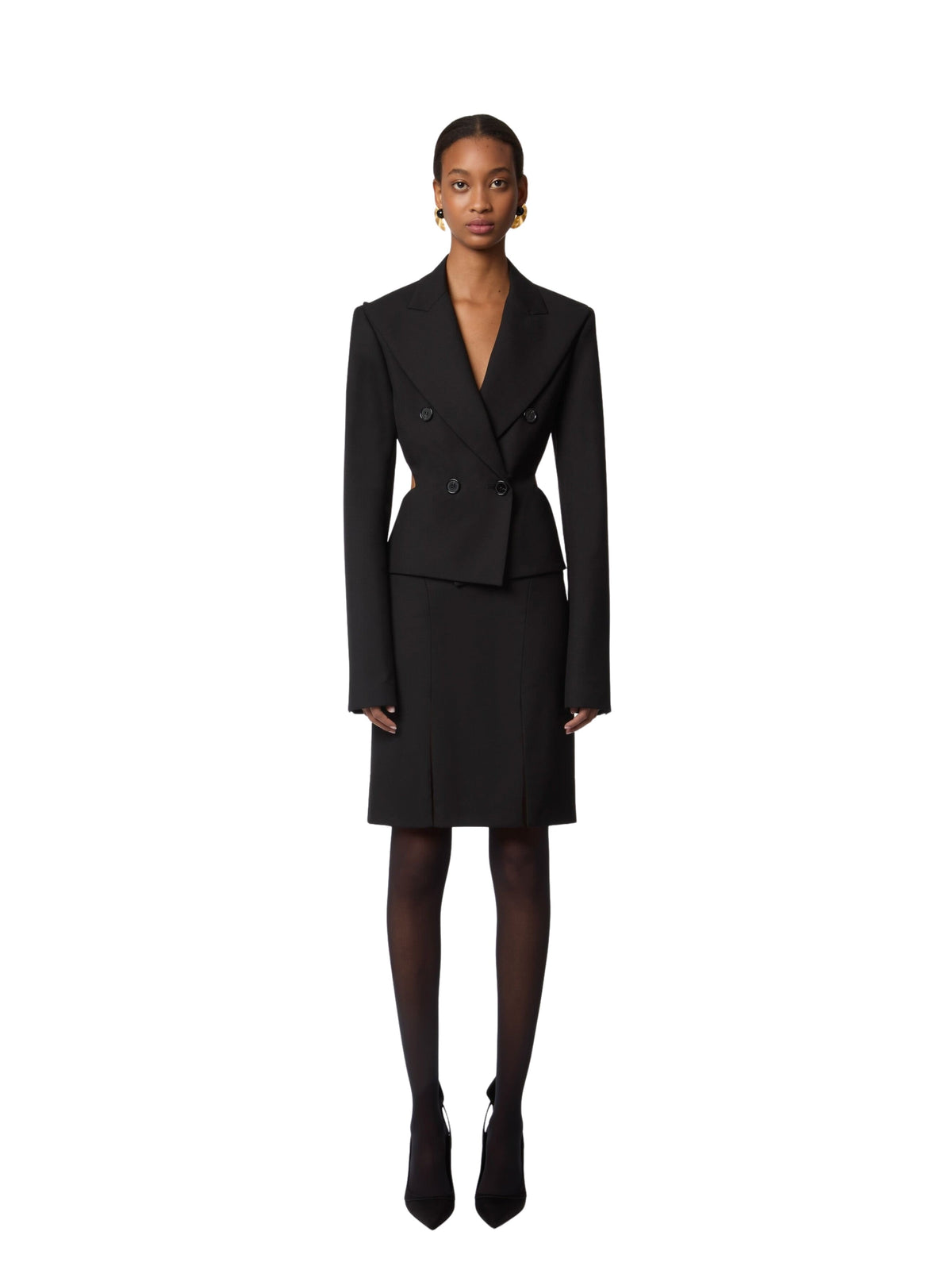 MINI JUPE EN LAINE - Noir