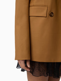 BLAZER CROISÉ MARRON TABAC