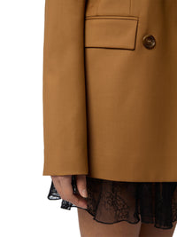 BLAZER CROISÉ MARRON TABAC - Tabac Foncé