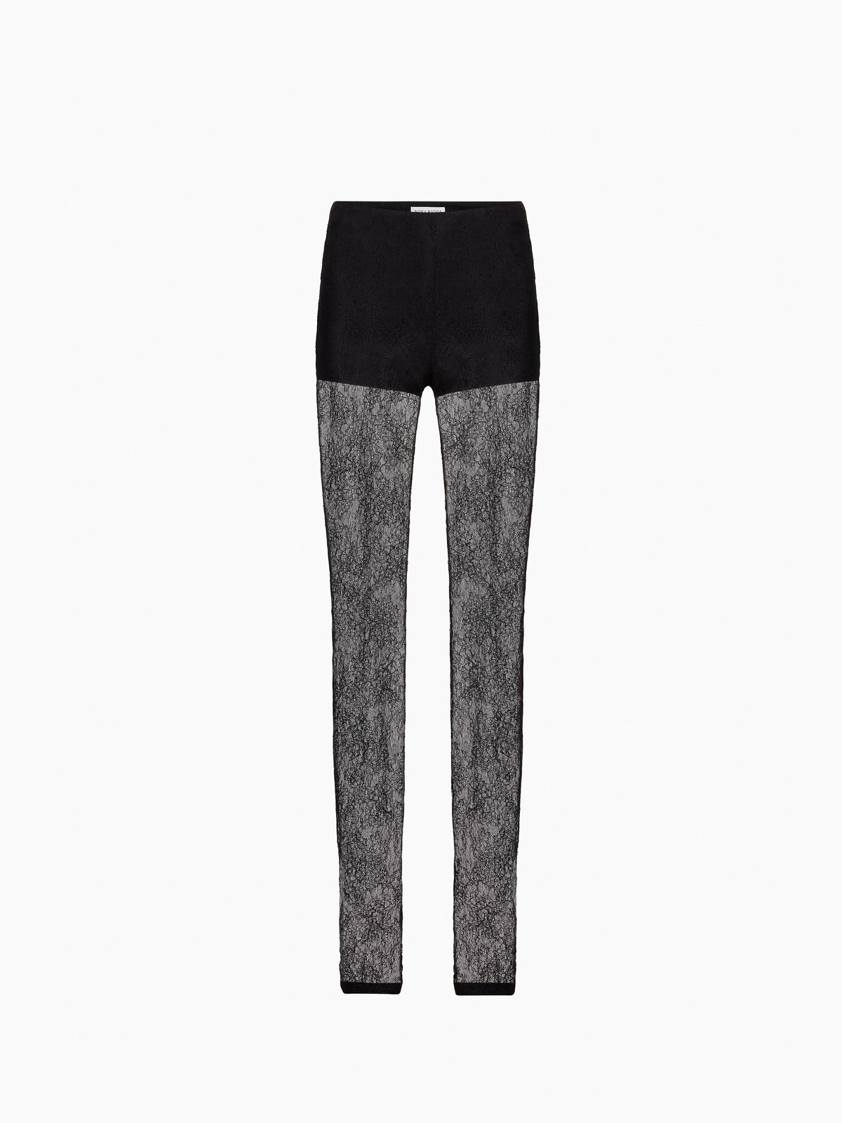PANTALON DROIT EN LAINE NOIRE