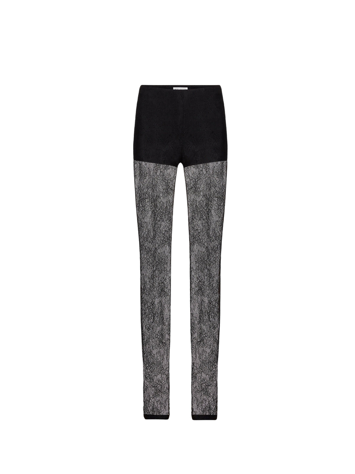PANTALON DROIT EN LAINE NOIRE - Noir