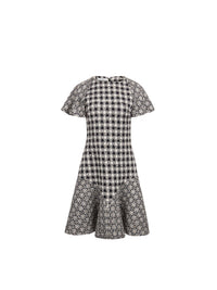 ROBE LONGUE EN VELOURS - Noir Et Blanc
