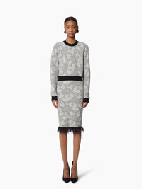 JUPE MIDI EN LAINE