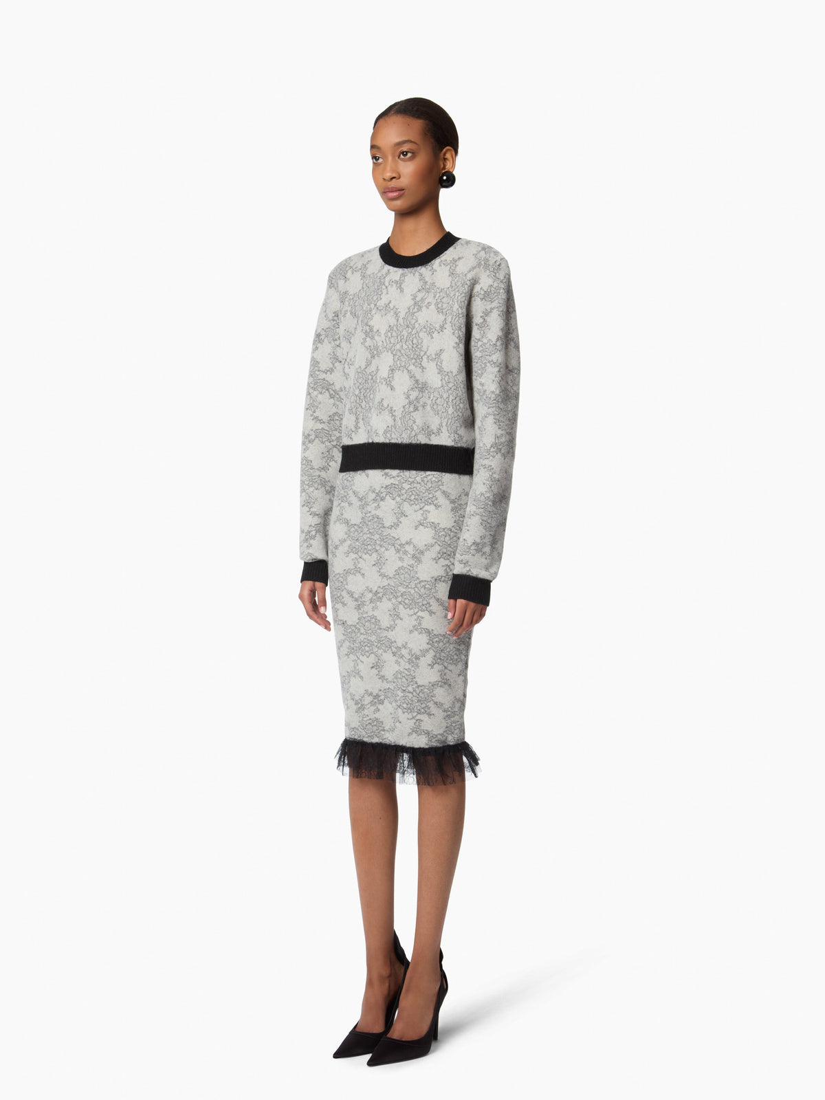 JUPE MIDI EN LAINE