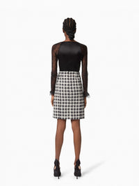 MINI-JUPE EN TWEED - Noir Et Blanc