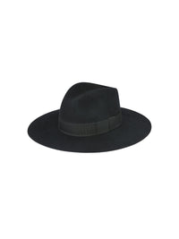 Chapeau fedora en feutre de laine - Noir