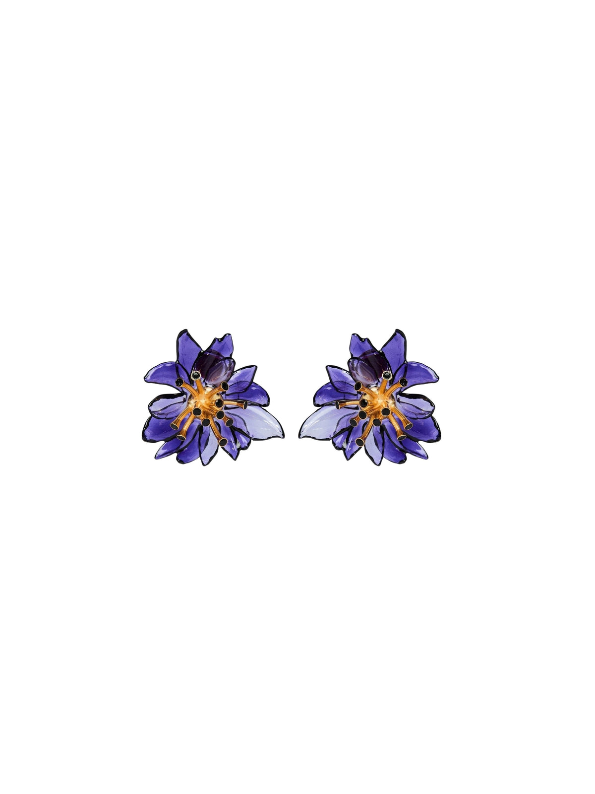 BOUCLES D’OREILLES « PISTIL BLOOM » EN FORME DE FLEUR - Violet