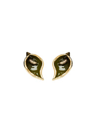 BOUCLES D’OREILLES À CLIP « FLEUR DE CALLA » KAKI - Kaki