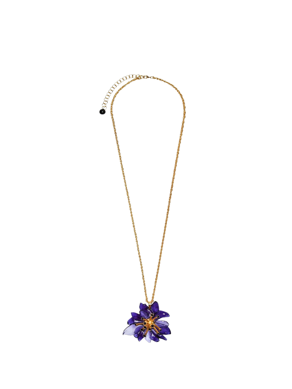 Pistil Bloom silk necklace - Purple