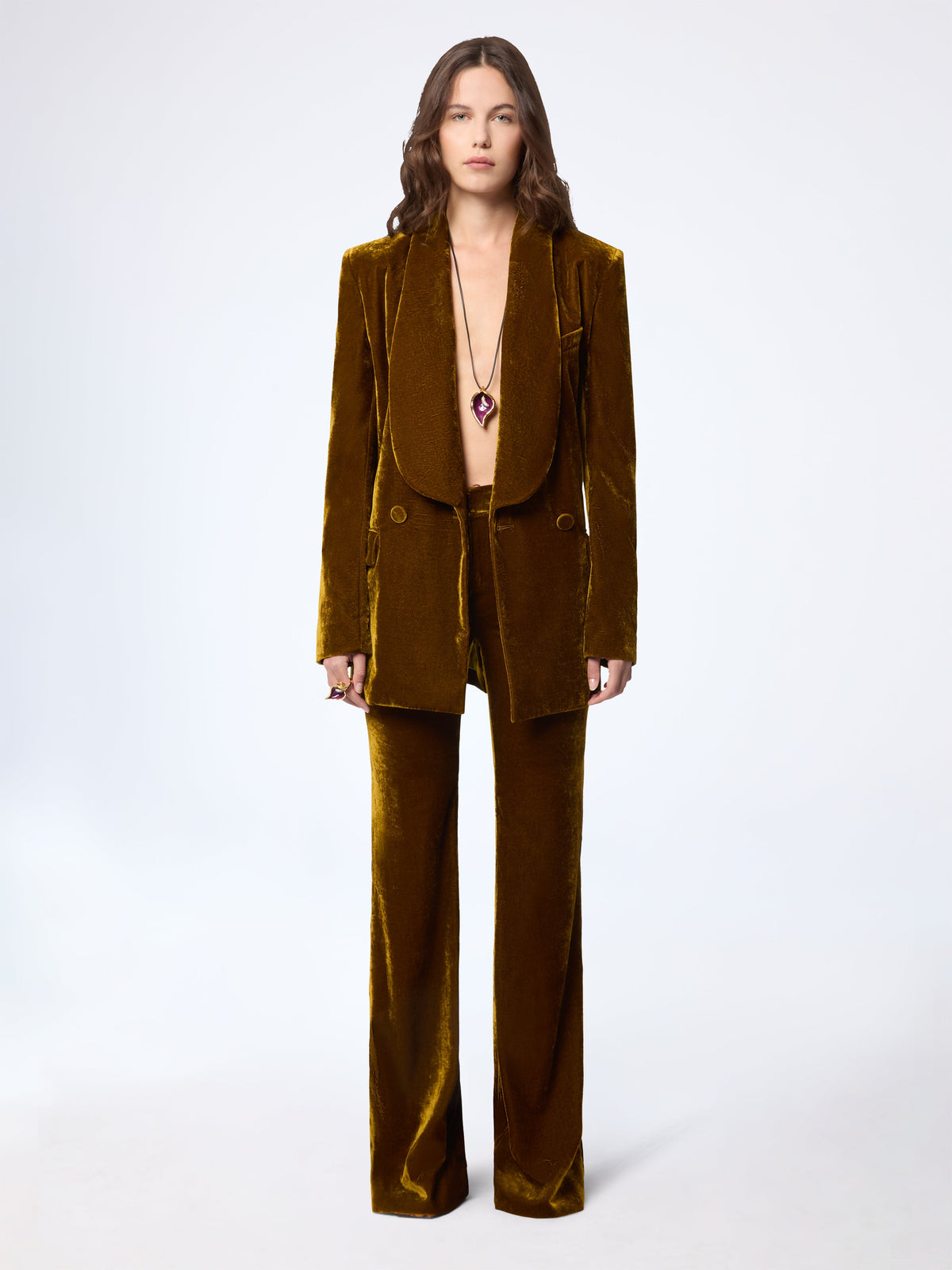 PANTALON ÉVASÉ EN CRÊPE SATIN