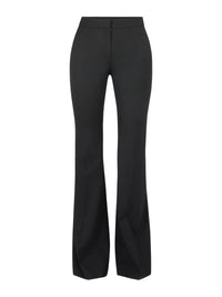 Wool flared trousers - Black
