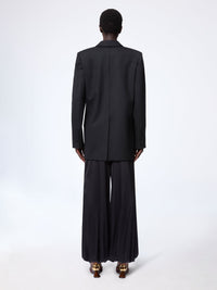 PANTALON HAREM EN SATIN DE SOIE DORÉ