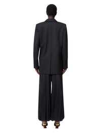 PANTALON HAREM EN SATIN DE SOIE DORÉ - Noir