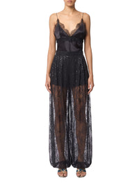 Lace harem trousers - Black