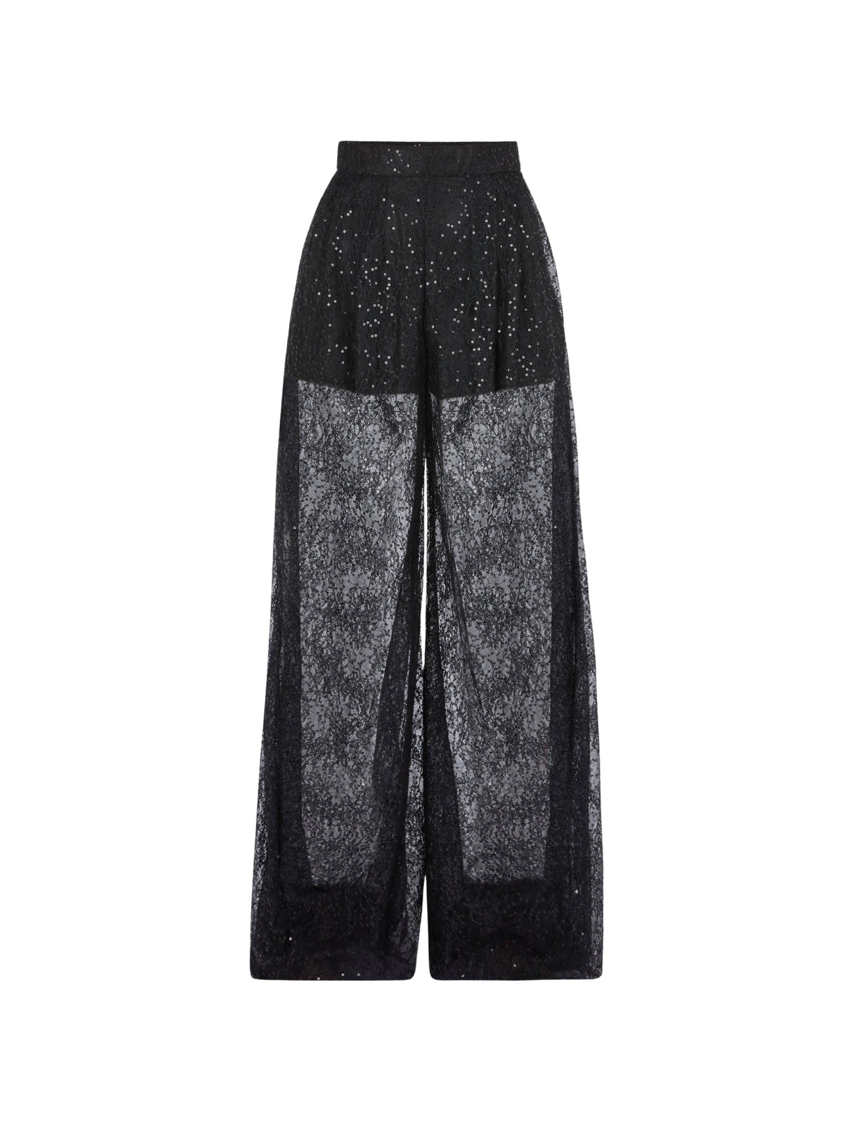 PANTALON HAREM EN SATIN DE SOIE DORÉ - Noir