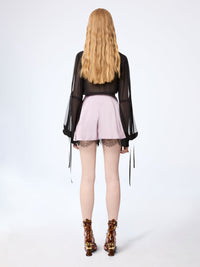 PANTALON HAREM EN MARBRE DORÉ