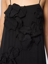 SHORT EN SATIN DE SOIE NOIR