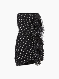 ROBE LONGUE EN SOIE DORÉE MARBRÉE