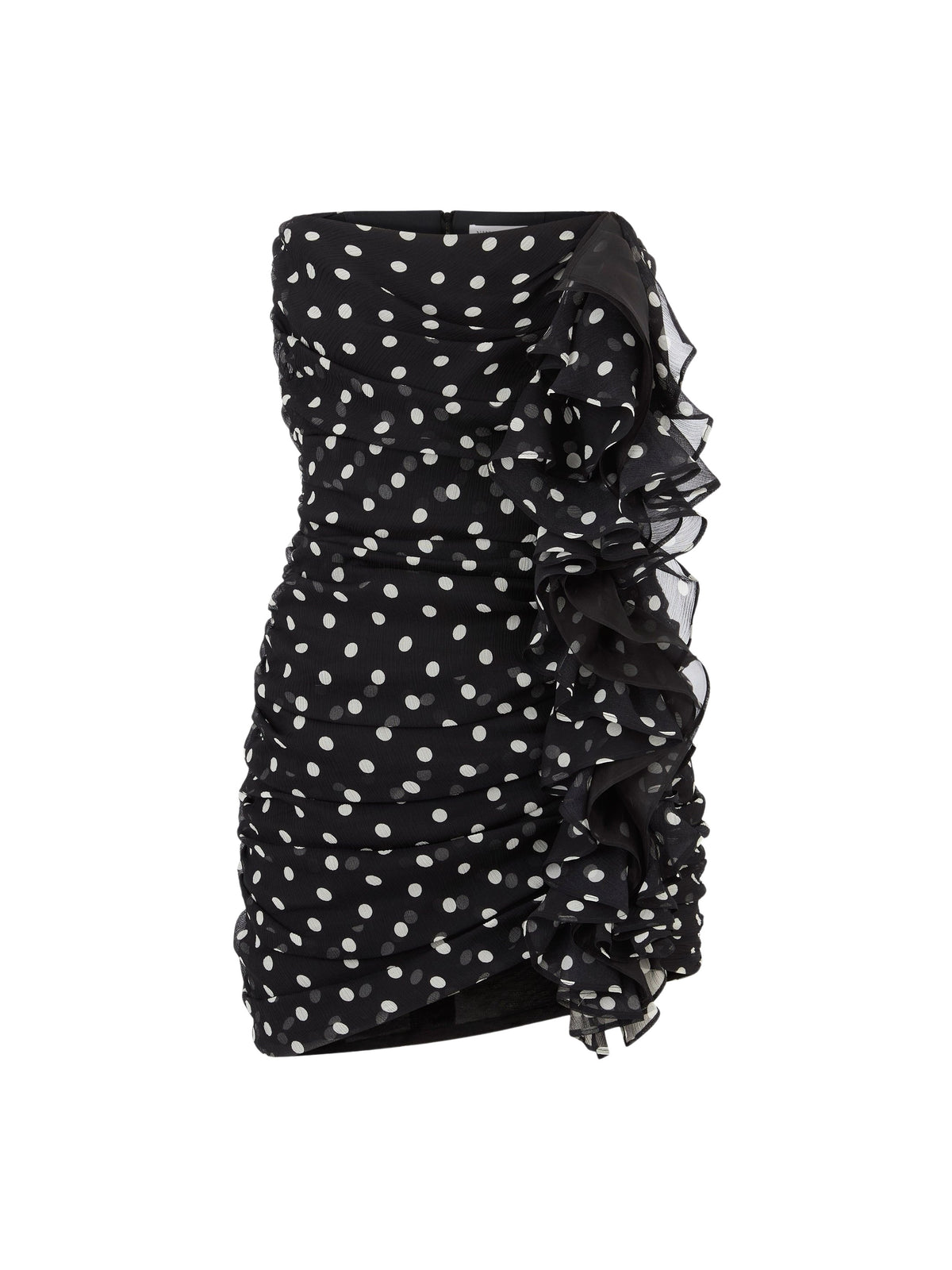ROBE LONGUE EN SOIE DORÉE MARBRÉE - Noir