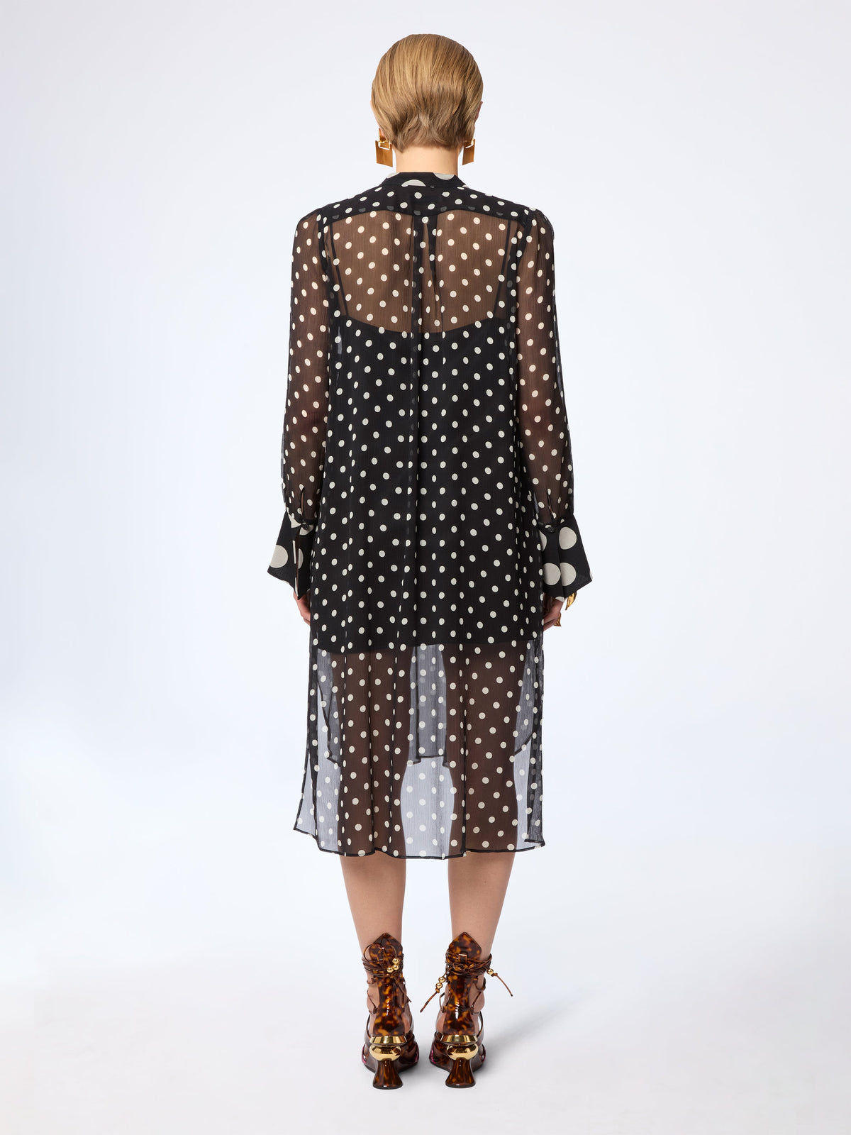 ROBE BUSTIER MINI À POIS
