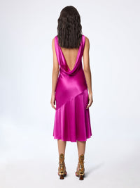 ROBE MIDI EN SOIE À POIS