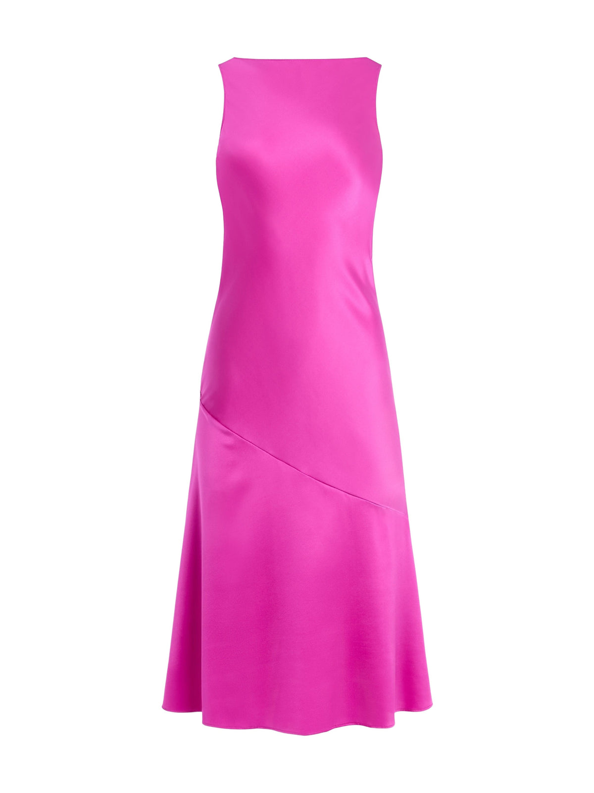 ROBE MIDI EN SOIE À POIS - Rose