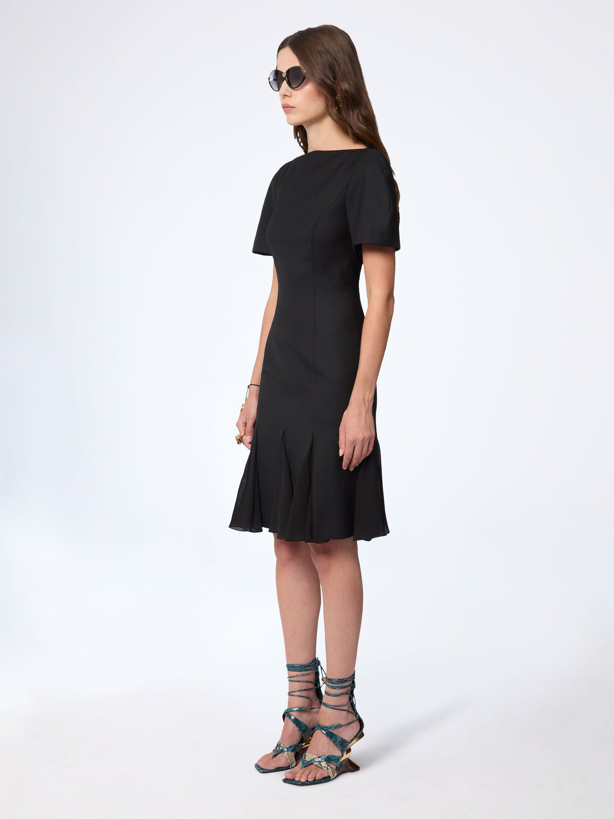 ROBE MIDI ROSE SIRÈNE À DOS NU