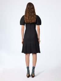 ROBE MIDI SIRÈNE DORÉE À DOS NU - Noir
