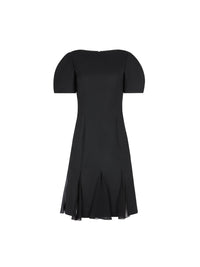 ROBE MIDI SIRÈNE DORÉE À DOS NU - Noir