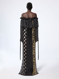 ROBE SIRÈNE AVEC EMPIÈCEMENTS EN DENTELLE