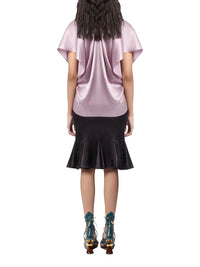 Silk Halter Neck Blouse - Mauve