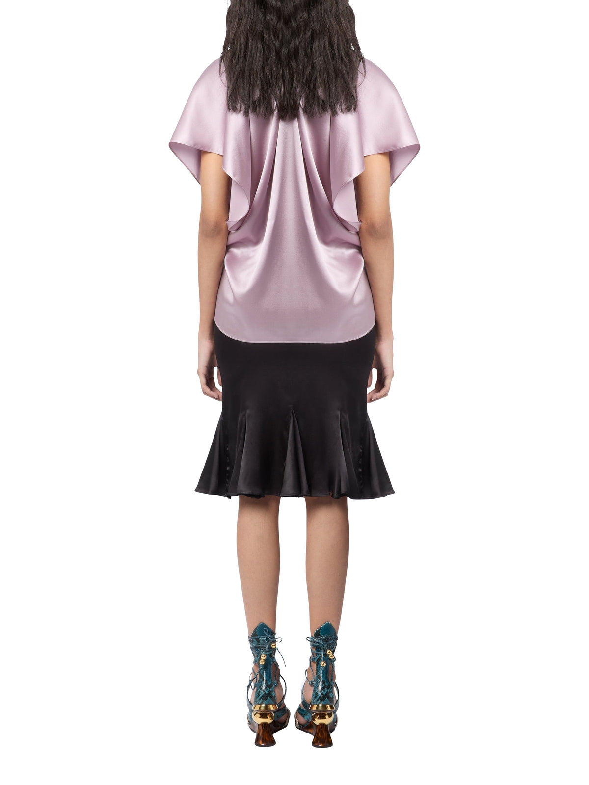 Silk Halter Neck Blouse - Mauve