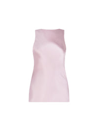 Sleeveless backless silk blouse - Mauve