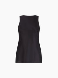 HAUT EN SATIN DE SOIE DRAPÉ MAUVE À COL HALTER