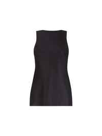 Silk backless blouse - Black