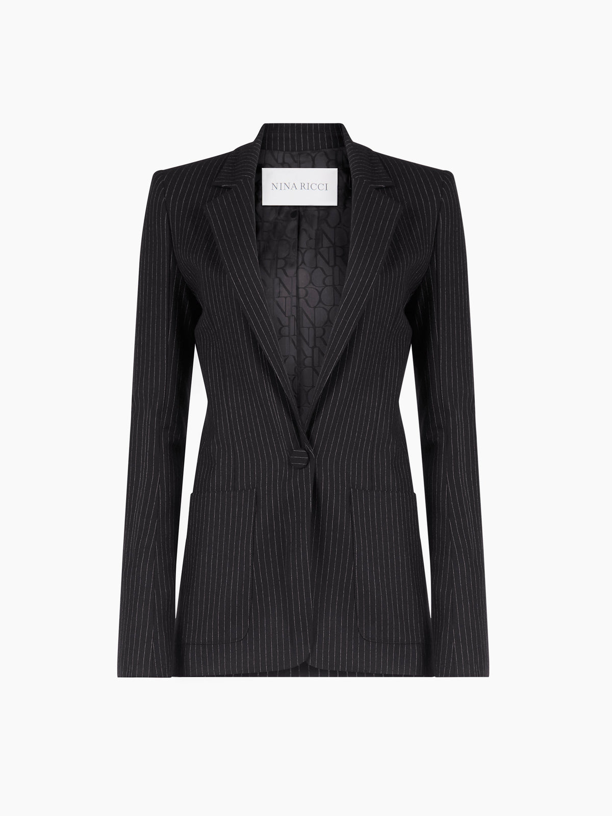 HAUT EN SATIN DE SOIE NOIR À COL EN V