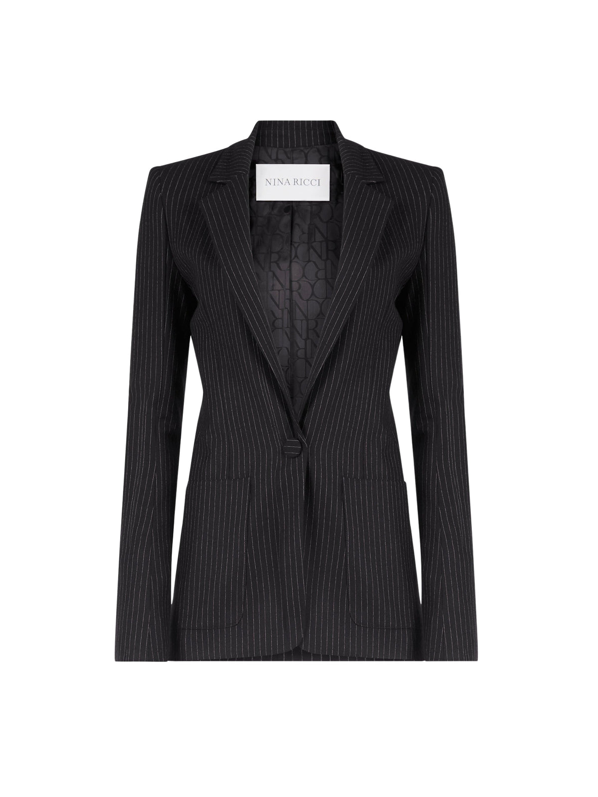 HAUT EN SATIN DE SOIE NOIR À COL EN V - Noir